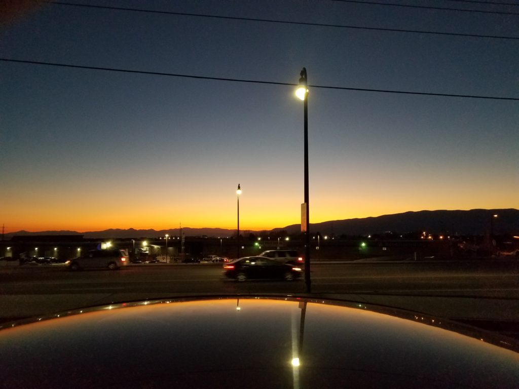 sunset in reflection