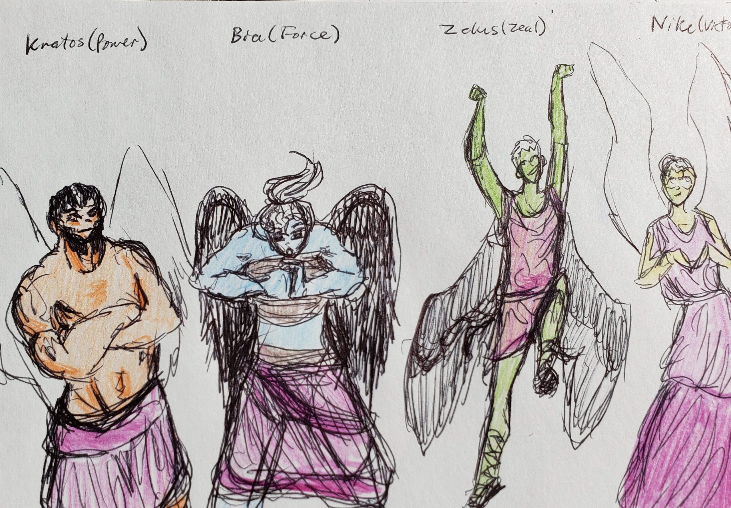 The unrecognised greek gods with wings